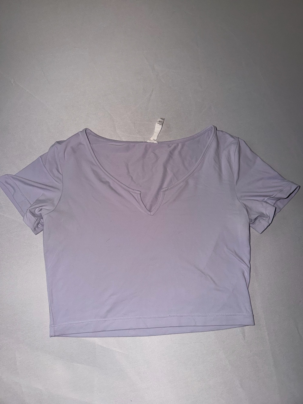 Alphalete Lavender / Lilac Notch Cropped Tee